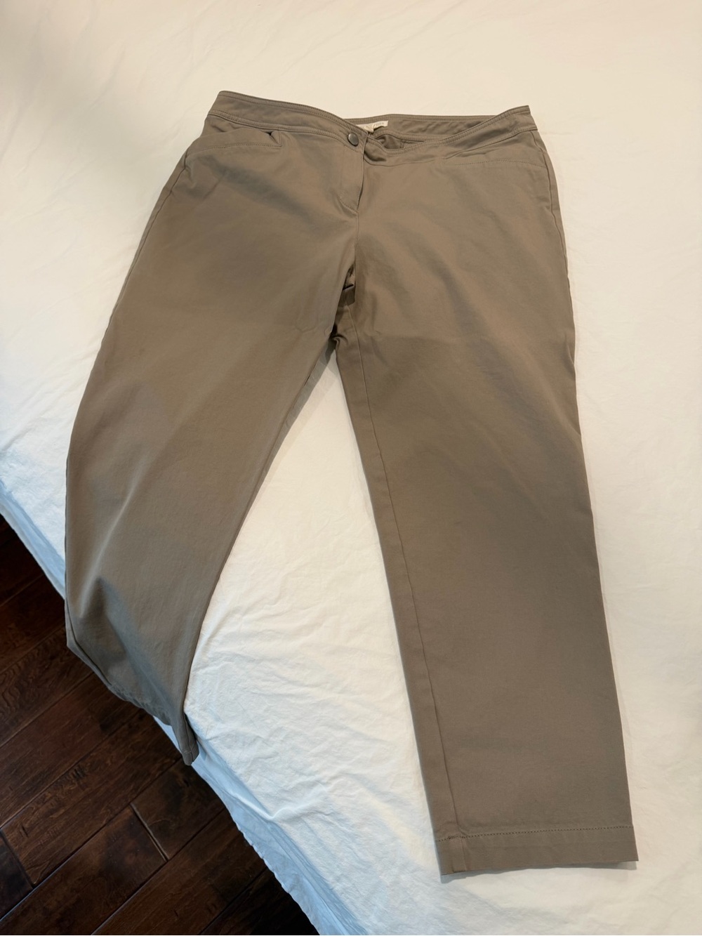 Women’s Stretch Pants in Taupe by Eileen Fisher size Large